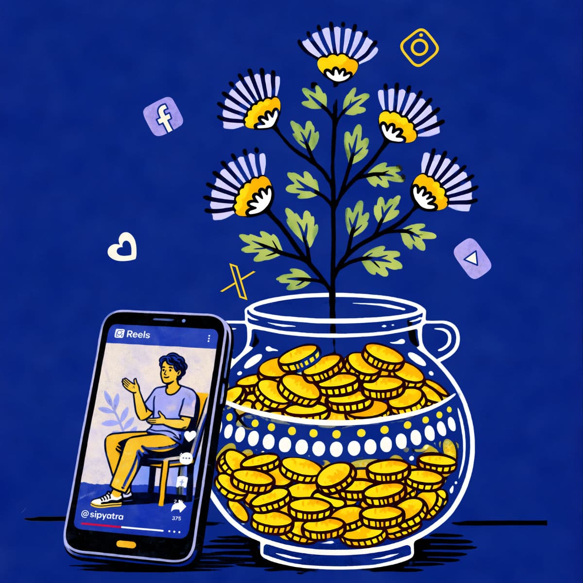 Biryani vendor illustration